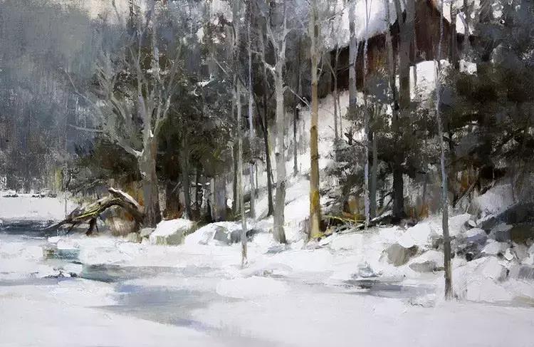 美国油画100幅欣赏,美国西部风景油画大全