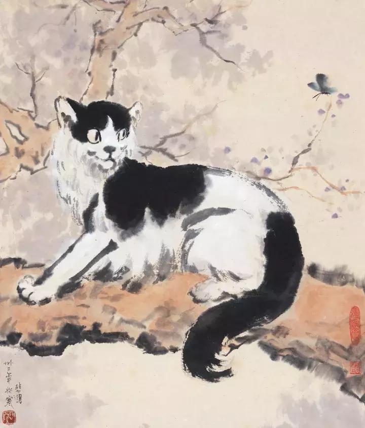 徐悲鸿画猫作品欣赏,徐悲鸿画马谁画鸡