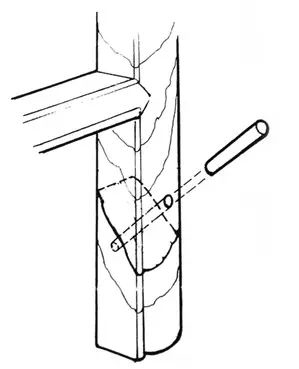 榫卯结构手绘线稿,古代家具手绘线稿