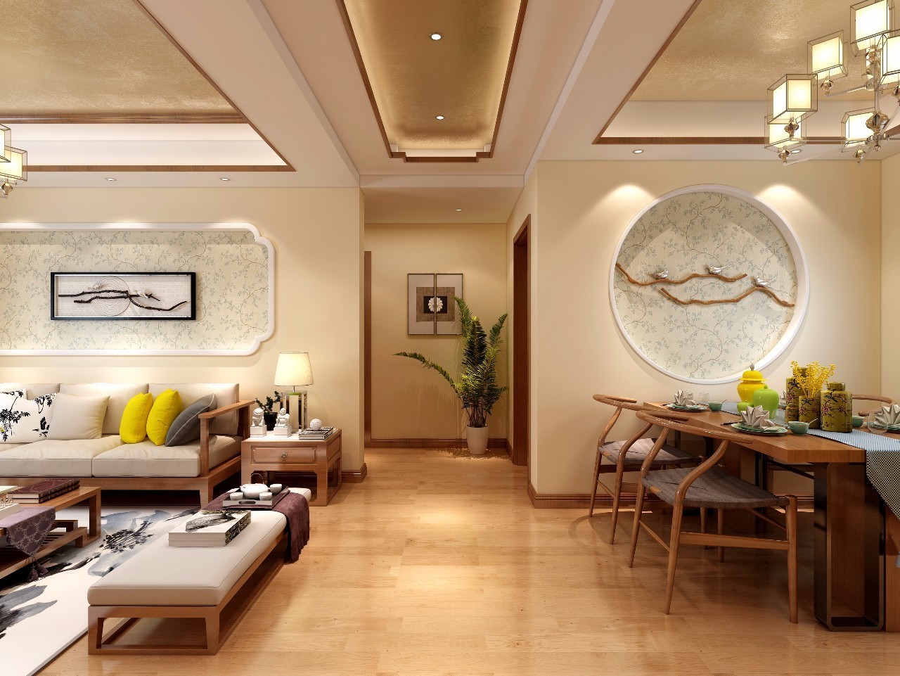 *阳城太**缘邑109㎡--给您带来喧嚣后的一丝自然、随意现代风格