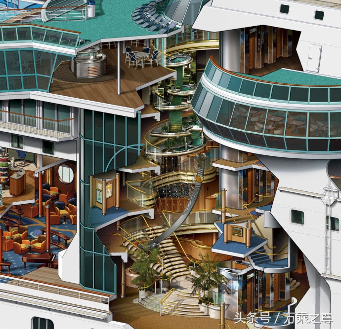 豪华邮轮实拍高清图片,豪华游轮剖面高清图