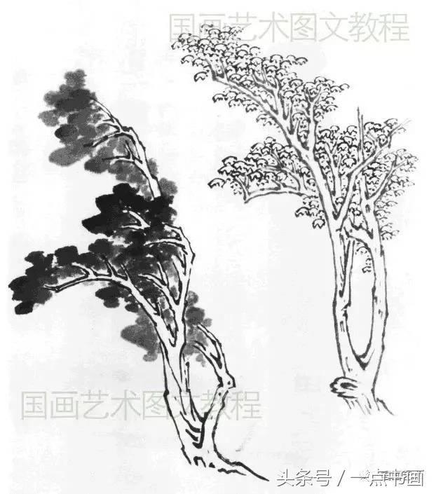 芥子园山水画技法10,芥子园国画山水画教学视频的画法
