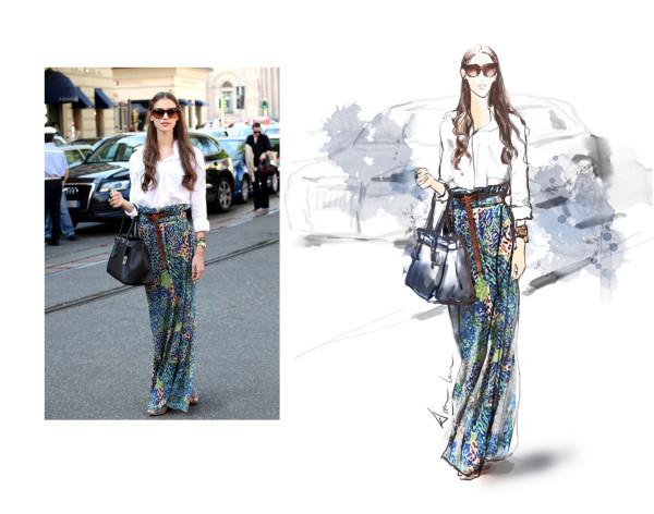 18套值得借鉴的的日常手绘穿搭,跟着手绘漫画学穿搭