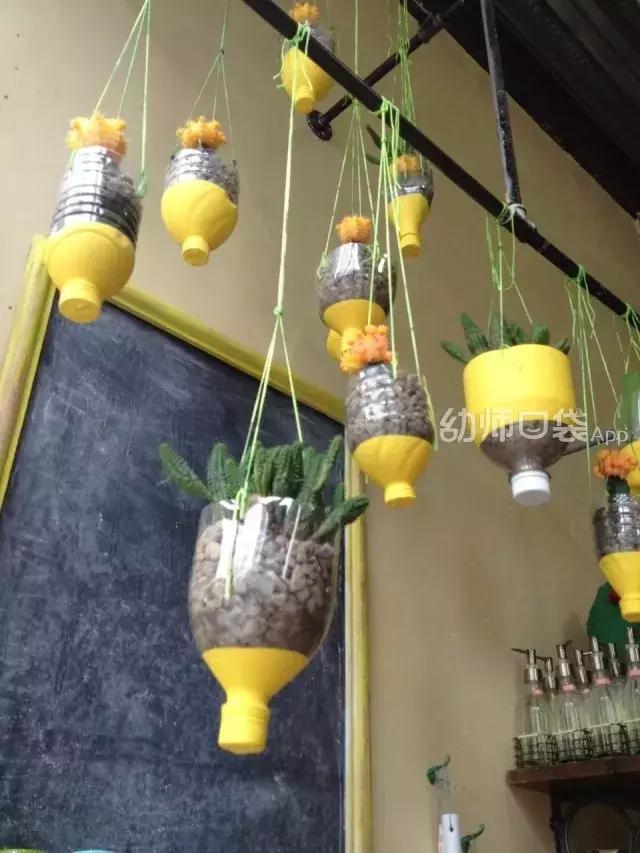 幼儿园废旧纸箱走廊环创吊饰双面,用废旧物品做关于冬天的手工吊饰