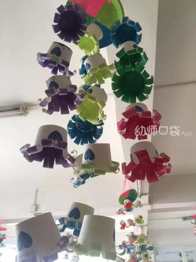 废旧材料创意吊饰,虎年新年环创废旧材料吊饰幼儿园