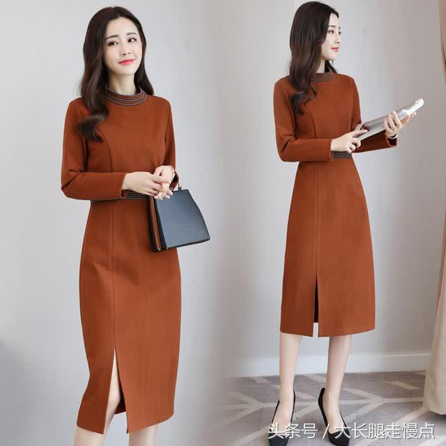 今年流行的羊毛毛呢连衣裙，穿的太美显档次