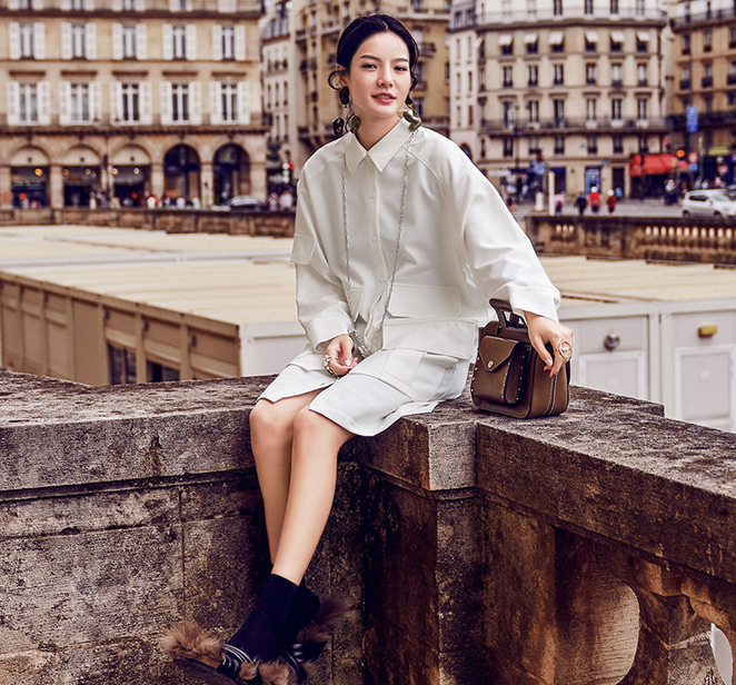 显高级感的小清新穿搭手绘图片,复杂插画简单穿搭