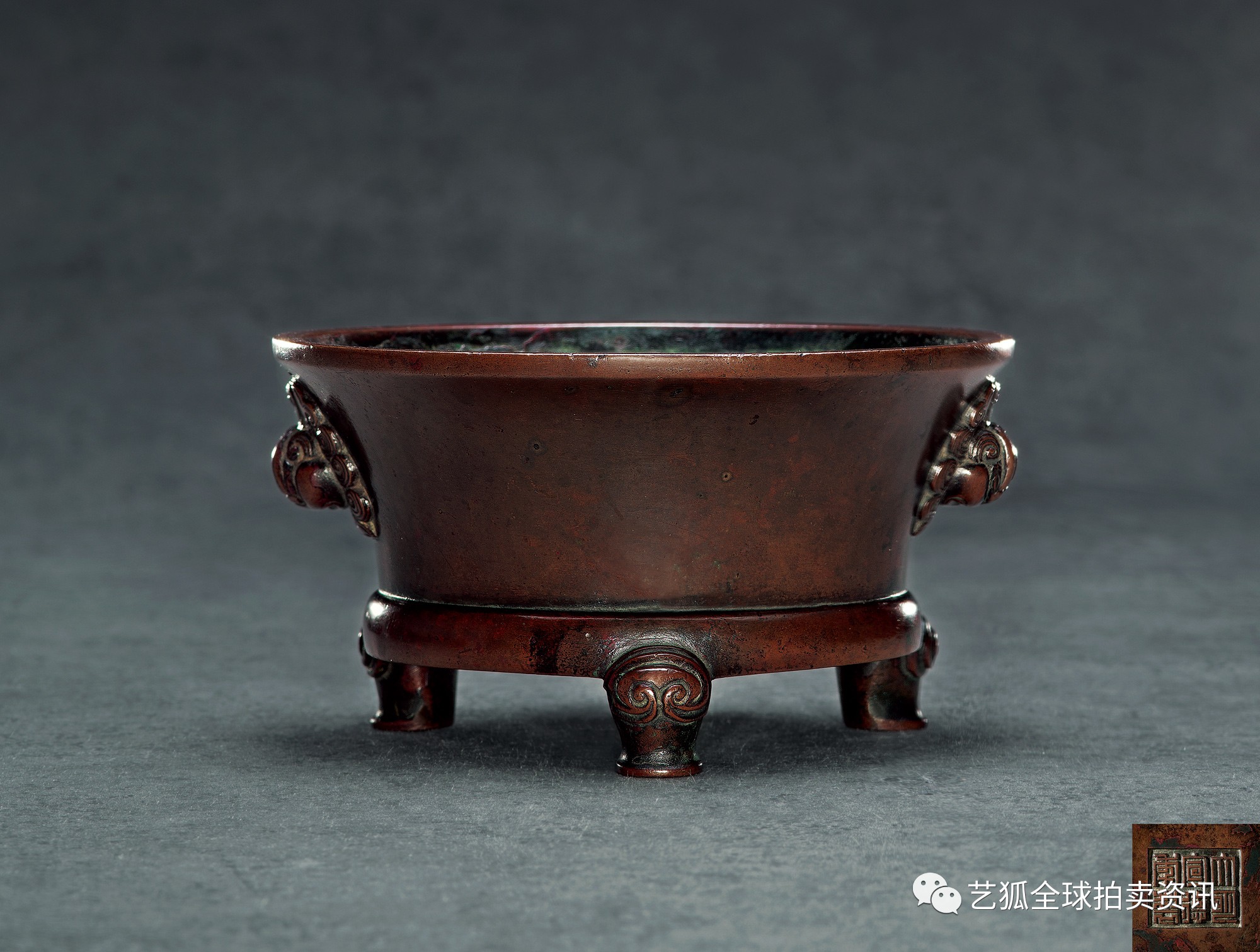石叟镶银丝铜炉拍卖纪录,铜炉拍卖价格一览表