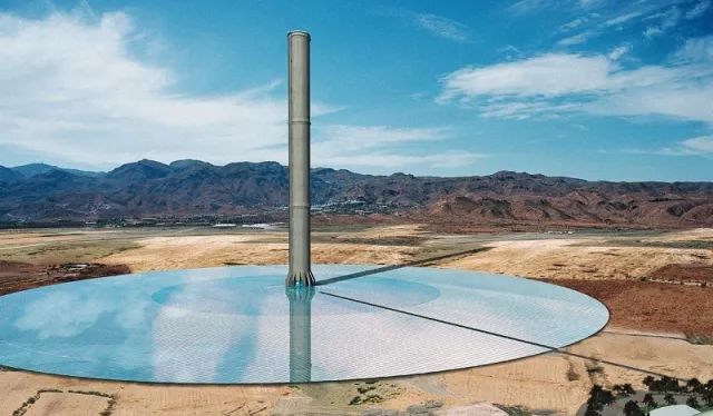 除霾塔消除雾霾,利用烟筒排气发电