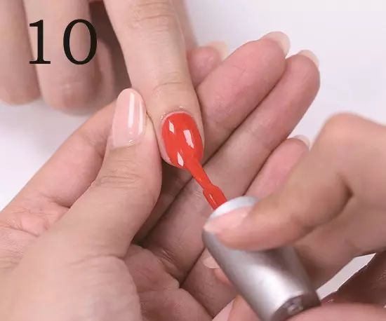 美甲教程初学涂甲油胶手法练习,做甲油胶美甲正确步骤图