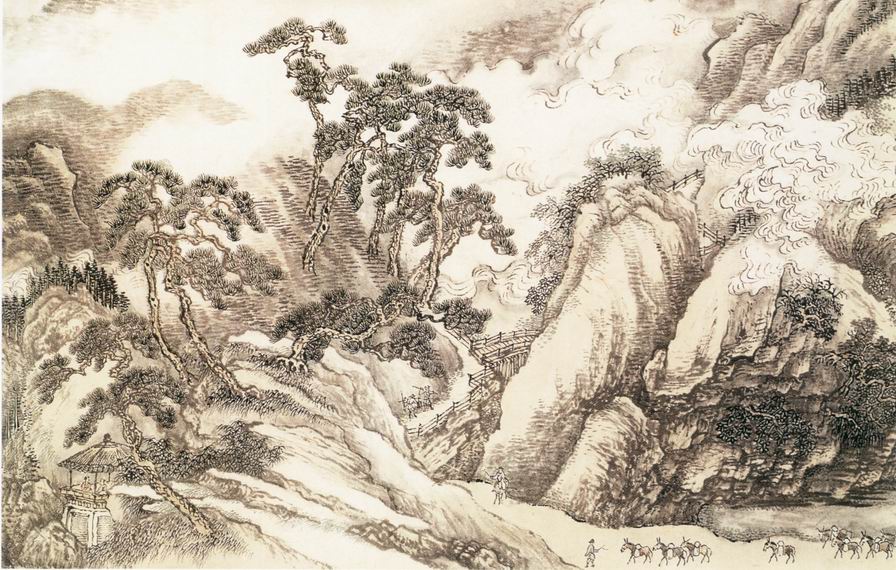 清代山水画图片大全曝光,清代山水画真迹图片