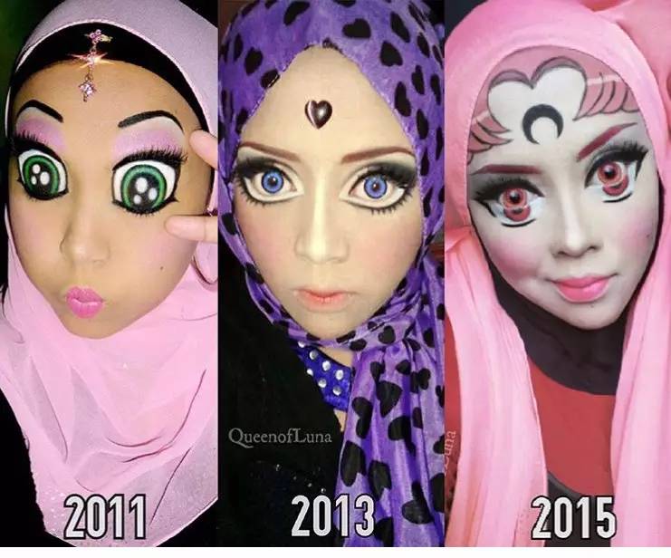 姑娘你把自己化成这样可以直接去迪斯尼上班了