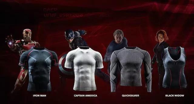 美国队长紧身衣安德玛蓝色,美国队长同款紧身衣