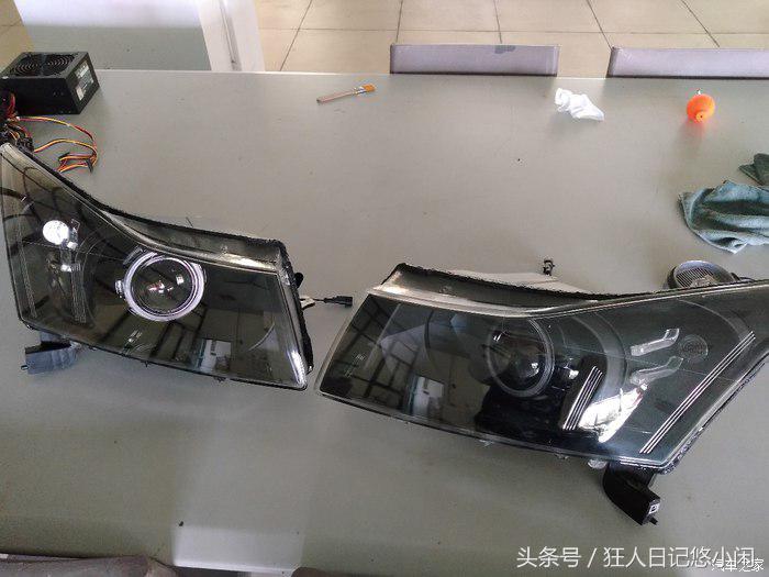 雪佛兰科鲁兹大灯改装小透镜led灯,17款雪佛兰科鲁兹改透镜大灯