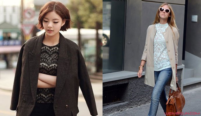 蕾丝打底衫怎么搭，4款搭配方式让你穿出性感女人味