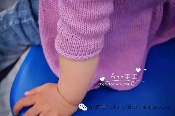 彩虹色针织女童开衫教程,春天宝宝开衫教程