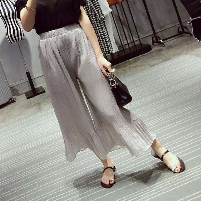 阔腿裤垂感雪纺,雪纺有坠感的阔腿裤夏天