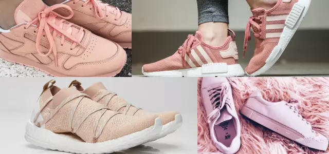 少女心爆棚的校园风运动鞋,初恋感粉色穿搭推荐