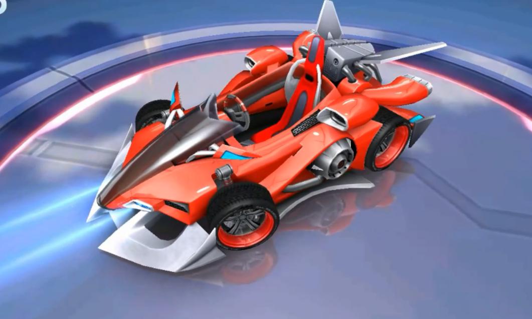 QQ飞车手游隐藏A车帝王造型还是不错5个喷口黄色火焰很酷炫