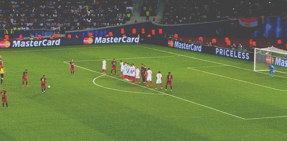 盘点梅西十大无解任意球,梅西任意球和c罗任意球