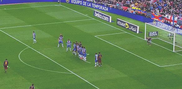 梅西十大经典直接任意球破门,梅西任意球和c罗任意球