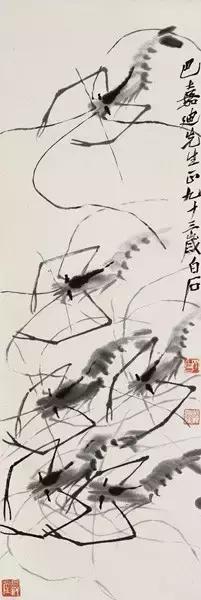 齐白石画虾的6只虾,画虾齐白石虾的画法步骤