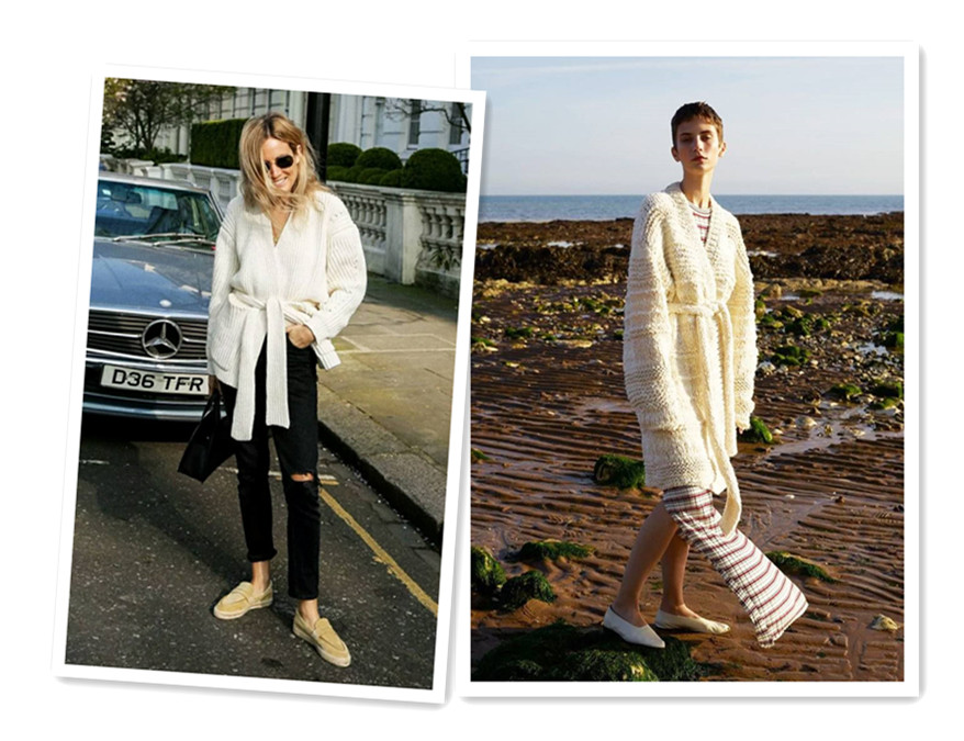 倪妮的针织开衫紫色 (倪妮同款开衫毛衣)