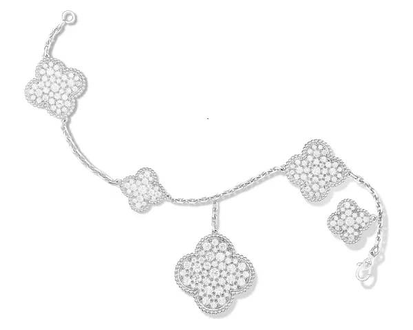 VCA梵克雅宝四叶草古典系列5花手链