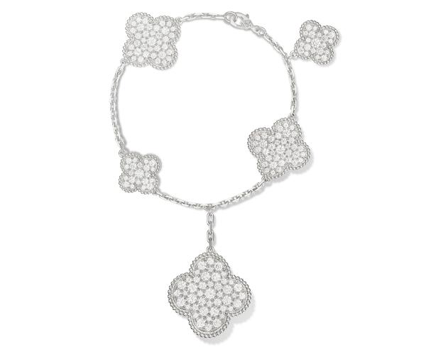 VCA梵克雅宝四叶草古典系列5花手链