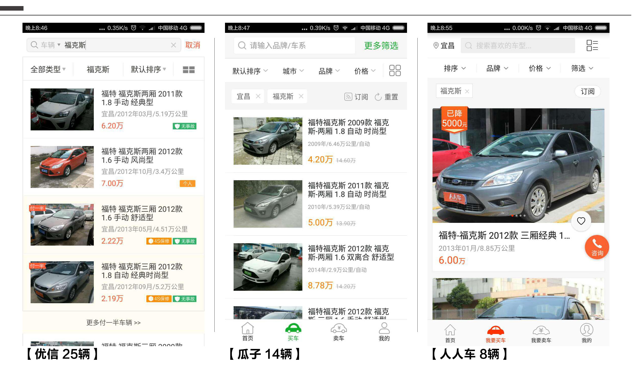 懂车帝瓜子二手车人人车哪个好,人人车和瓜子二手车哪个靠谱