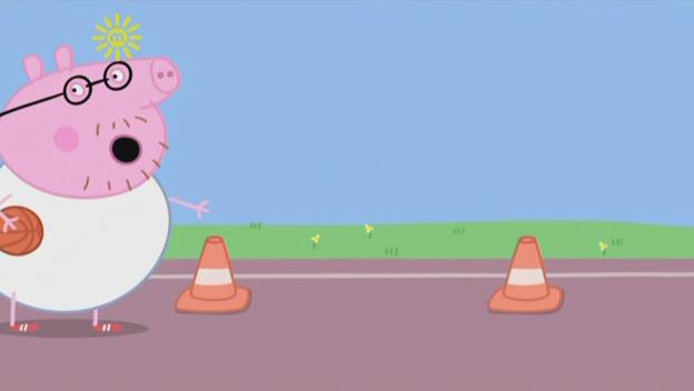 粉红小猪动画片英文版,小猪佩奇篮球动画片英文版