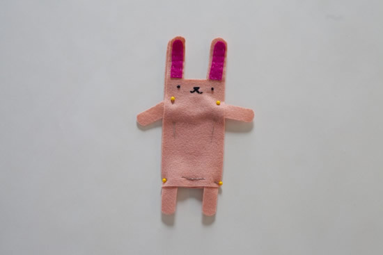 diy兔挂饰手工,小白兔布偶玩具手工制作教程