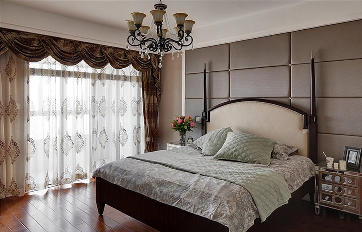 欧式床头软包背景墙效果图,榻榻米床头软包装修效果图