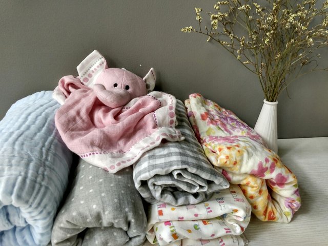 婴儿冬季用的毯子,宝宝纯棉纱布毯子