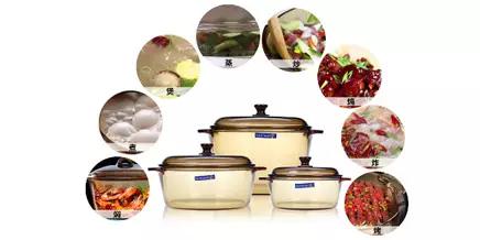 硼硅玻璃锅炒菜,晶彩玻璃锅