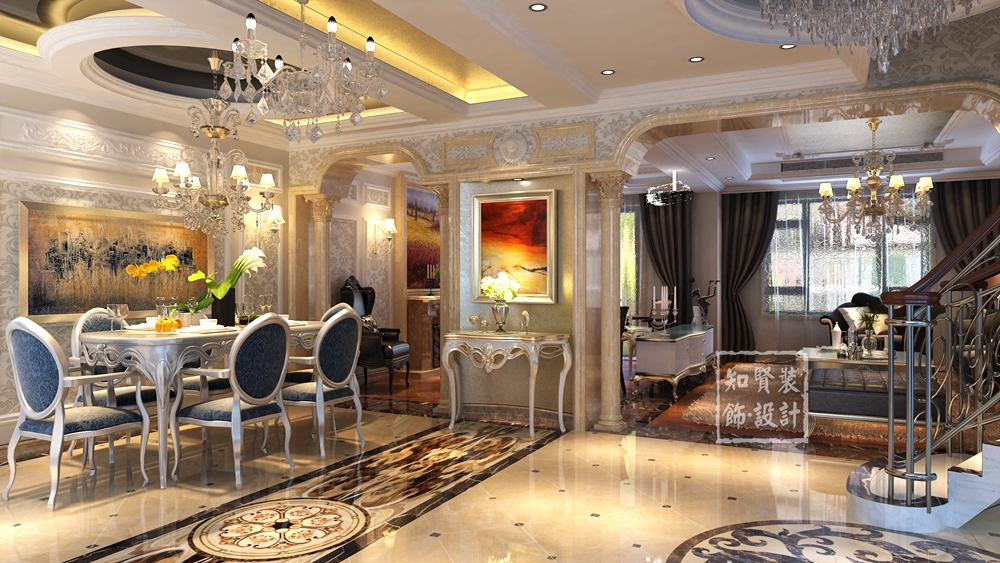 230平米餐厅吊灯壁纸,欧式壁纸灯盘效果图