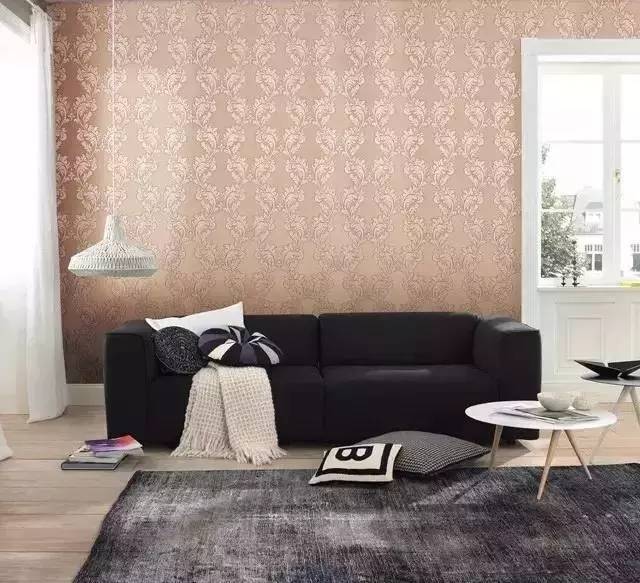 墙纸客厅全贴,客厅顶贴自粘墙纸