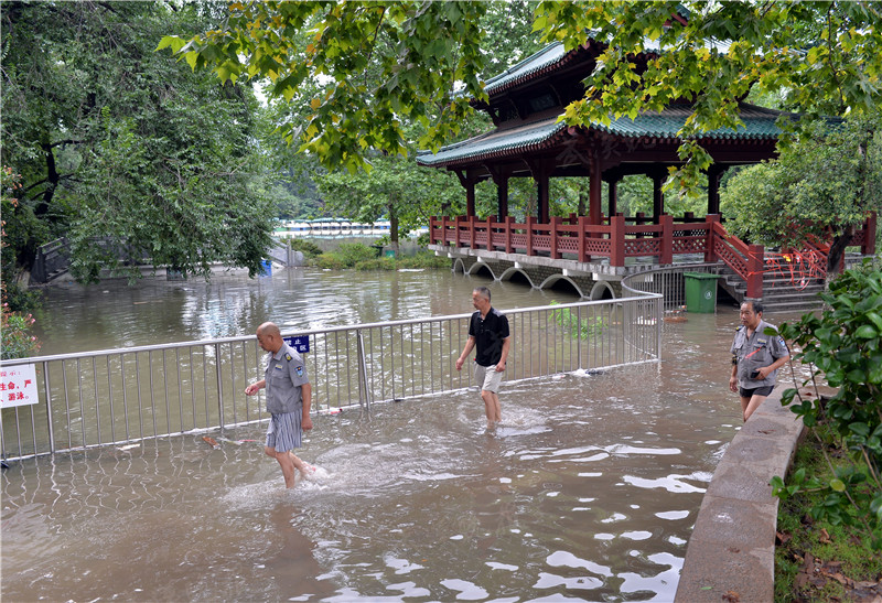 读图|沙袋筑防、架设人行栈桥...我们在这里与水抗争