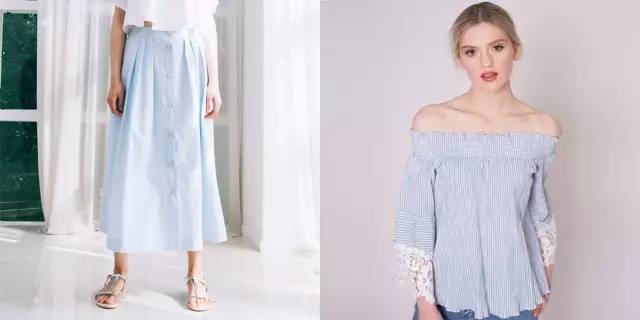 夏日穿搭蓝白色,好看又时髦的夏日穿搭