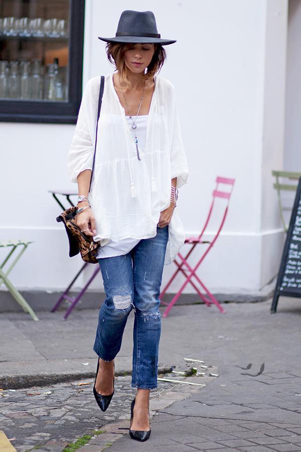 白T桖+牛仔裤，最简单品如何穿出明星范？