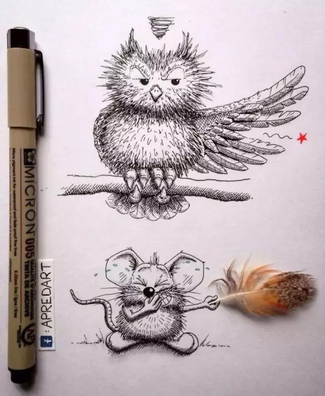 一只聪明的老鼠故事插画,可爱的插画老鼠