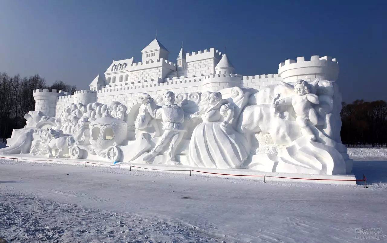 哈尔滨雪景雕刻,哈尔滨景观石雕刻施工