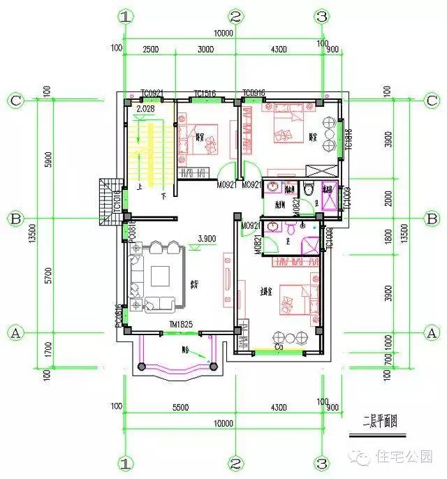 新农村户型平面图,新农村自建房兄弟双拼户型