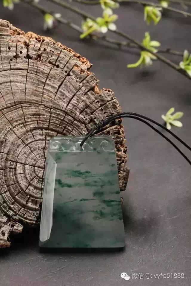 翡翠花青无事牌,翡翠无事牌简单雕刻