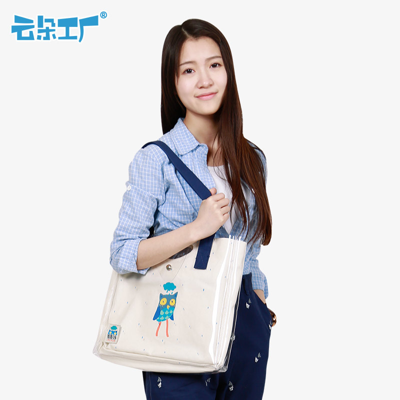 文艺清新百搭帆布包大容量,文艺风帆布包大容量