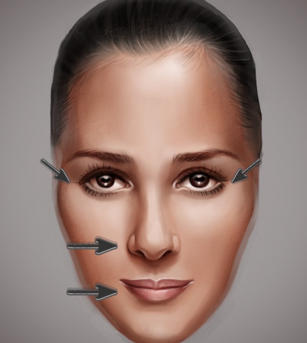 脸上疤痕绘画教程,怎么画雀斑p图