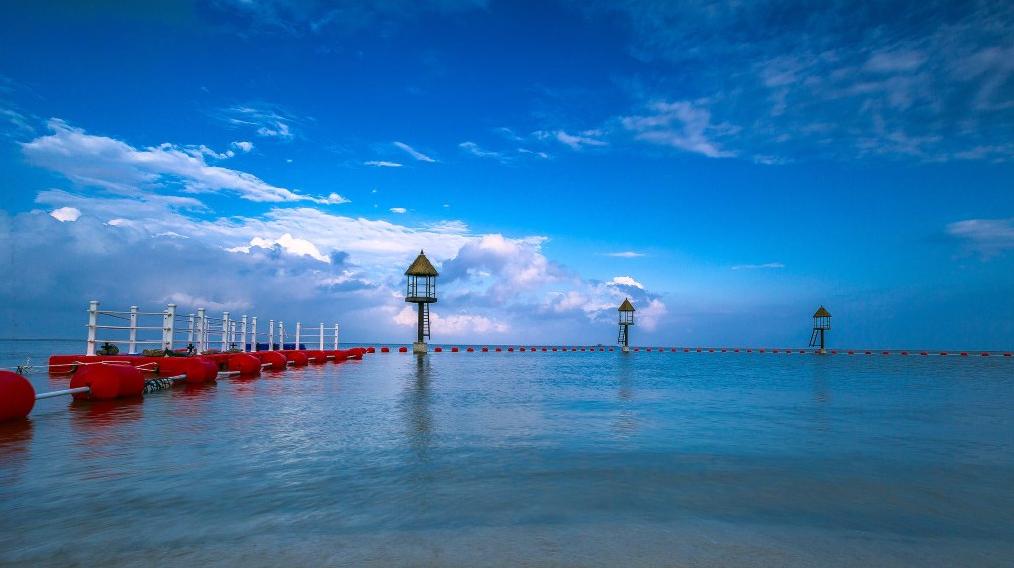 启东海上威尼斯黄金海滩,启东海上威尼斯碧海银沙无边泳池