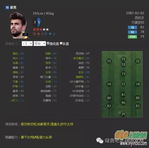 FIFAOnline3思维很清晰位置感超屌热门中后卫球员推荐