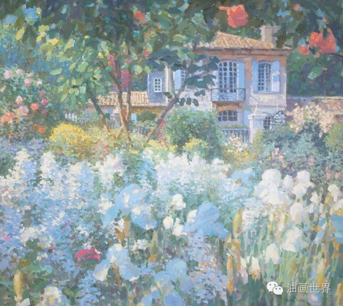 禅意山水意境油画,浓郁诗意的风景油画