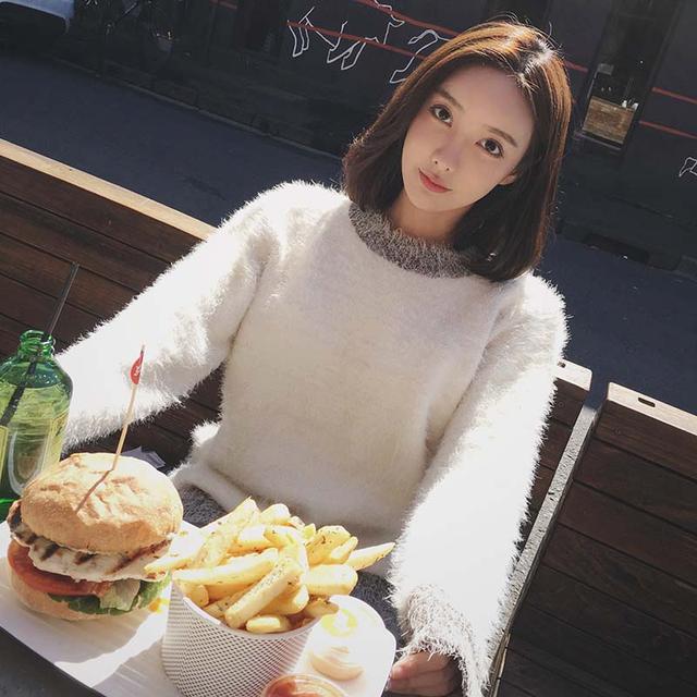 女士针织毛衣打底衫新款洋气时尚,韩国最流行的长款毛衣